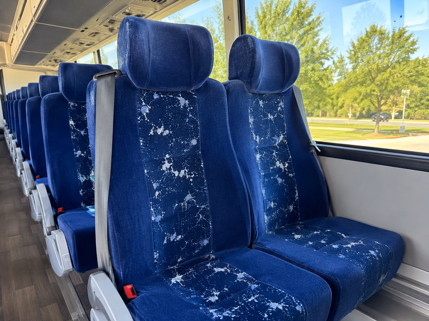56 passenger charter bus interior