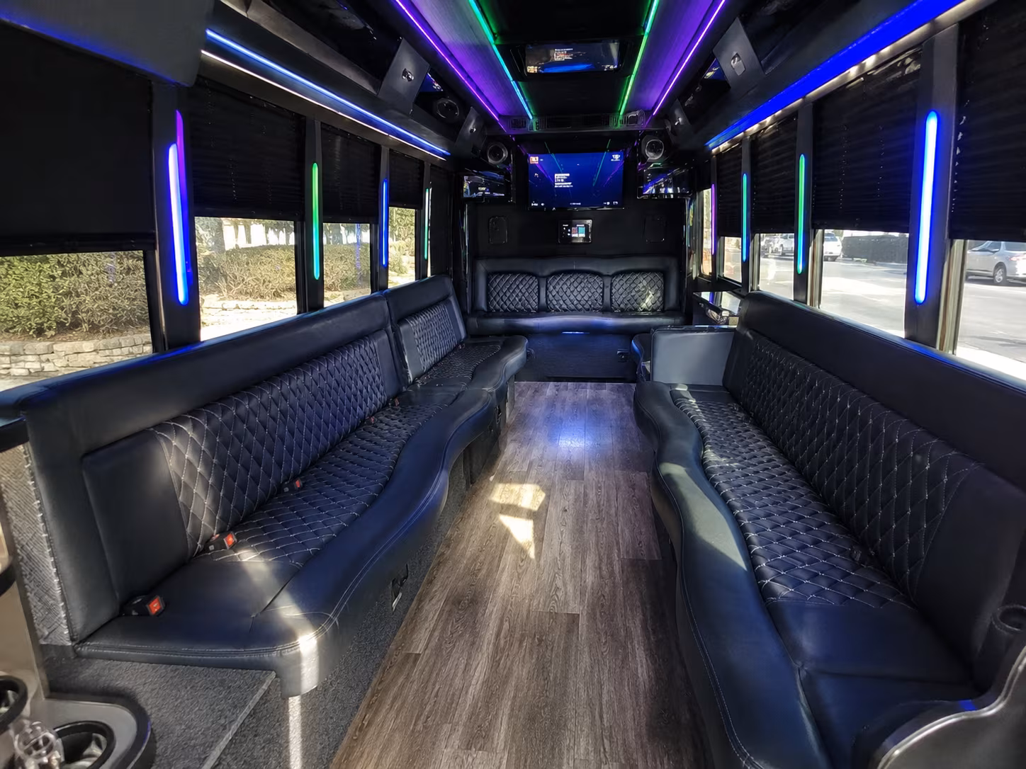 toledo 15 passenger party bus interior