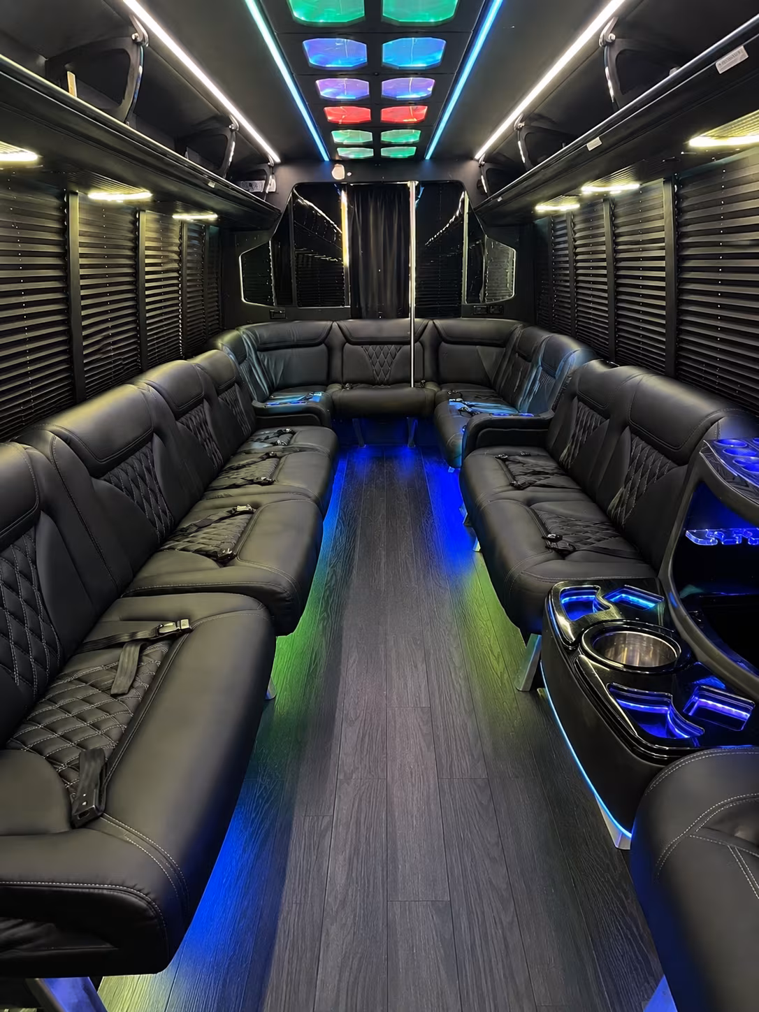 toledo 20 passenger party bus interior