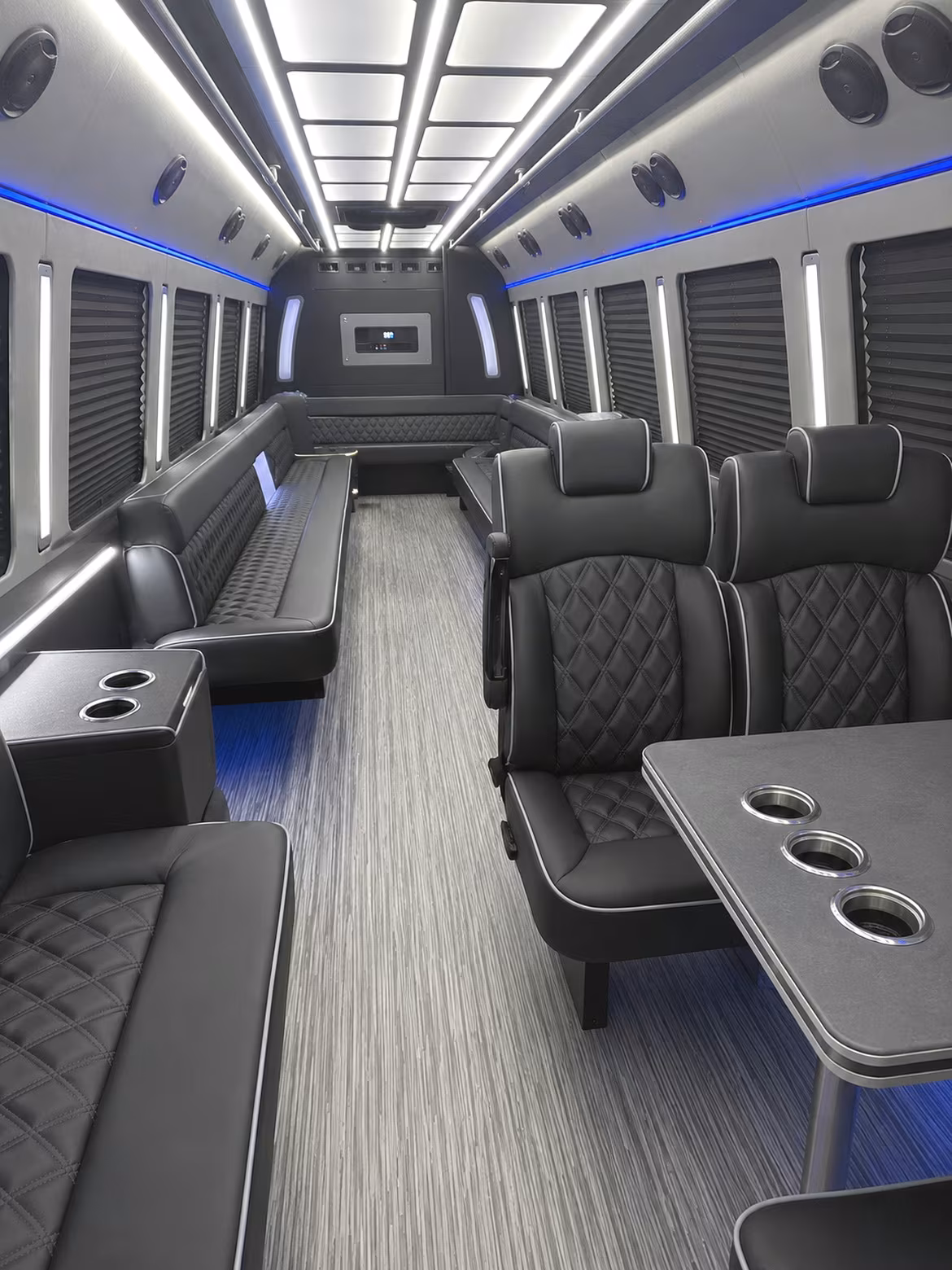 toledo 25 passenger party bus inside