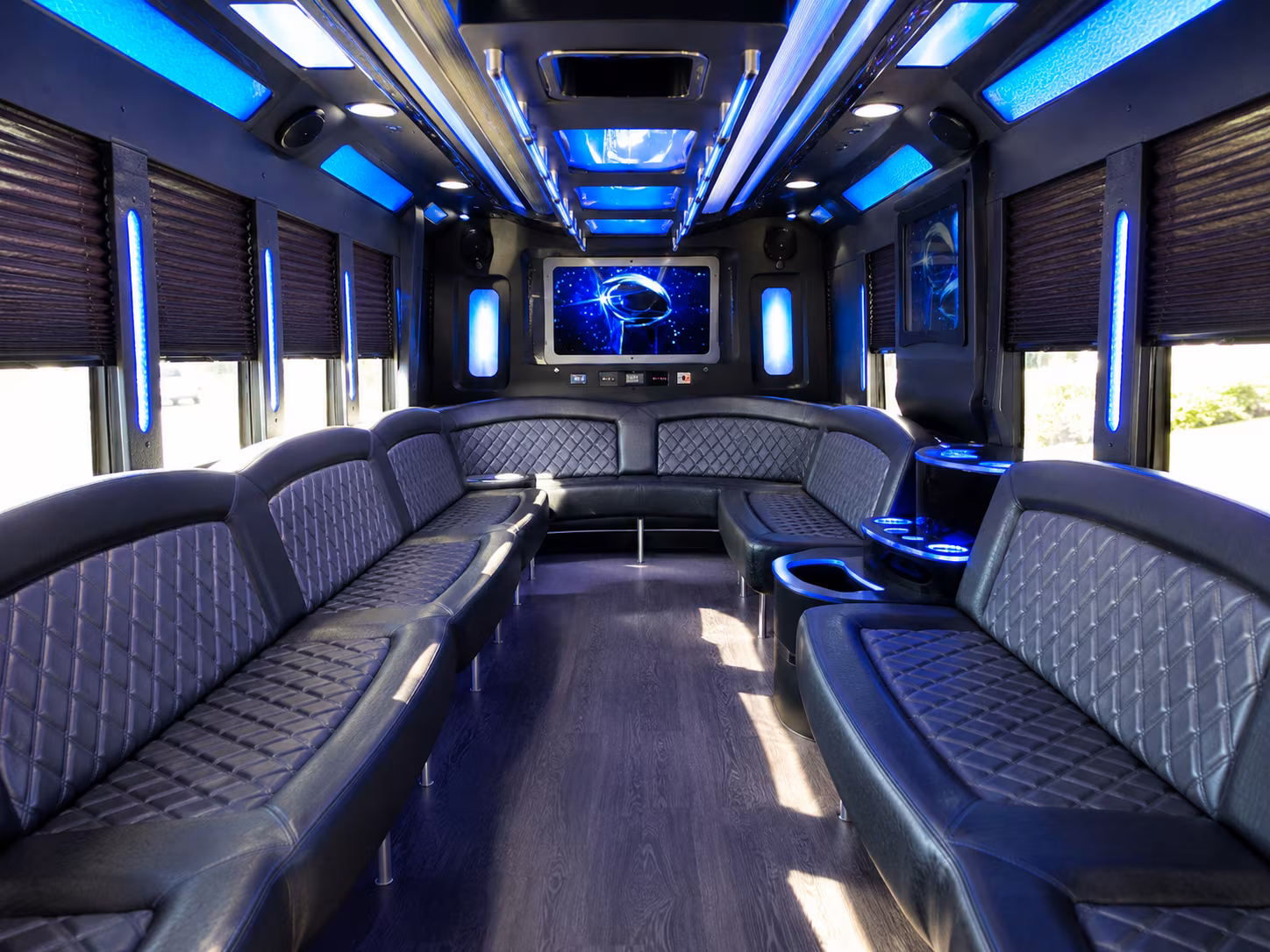 toledo 28 passenger party bus inside