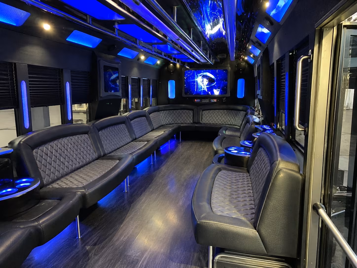 toledo 28 passenger party bus interior