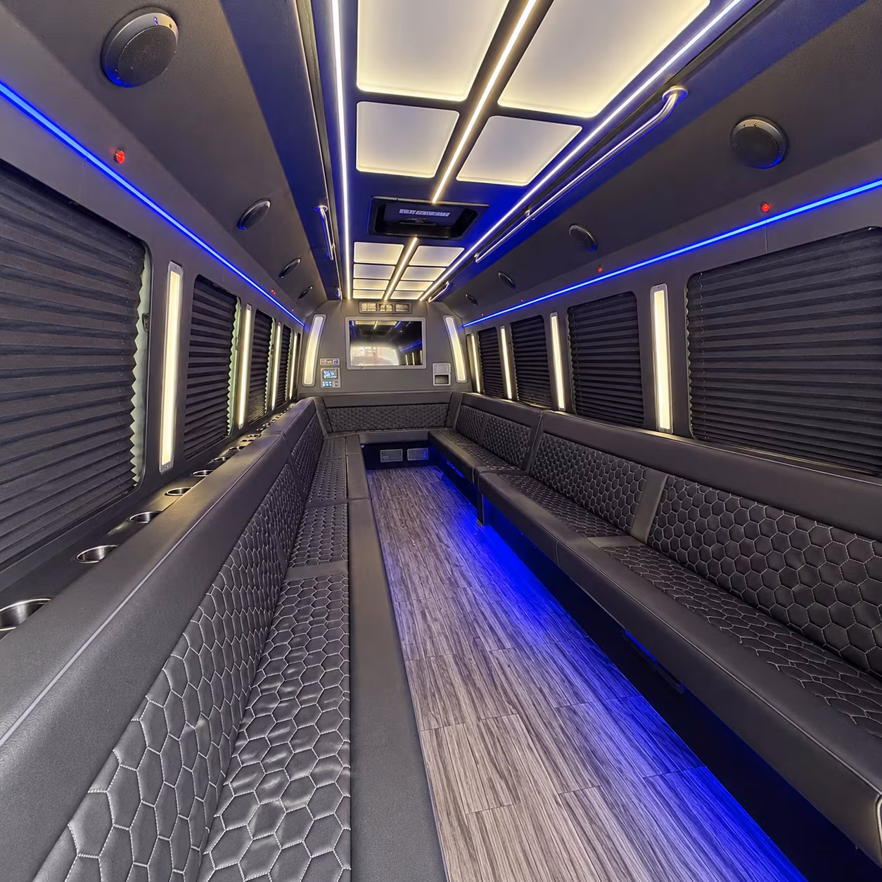 toledo 30 passenger party bus interior