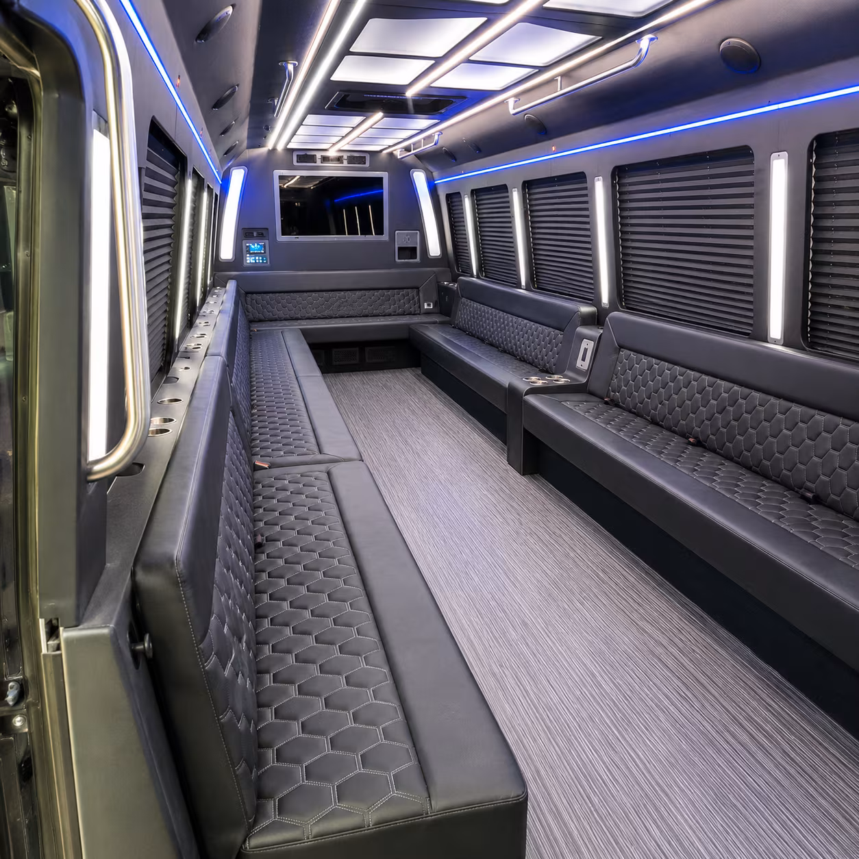toledo 40 passenger party bus interior