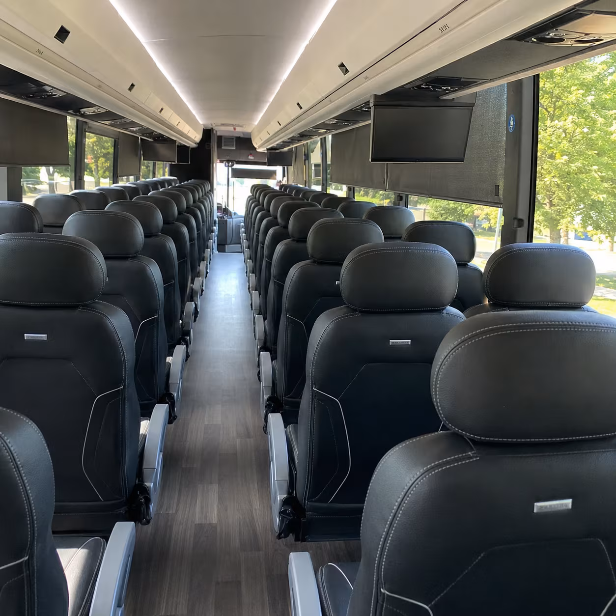 toledo charter bus rental interior