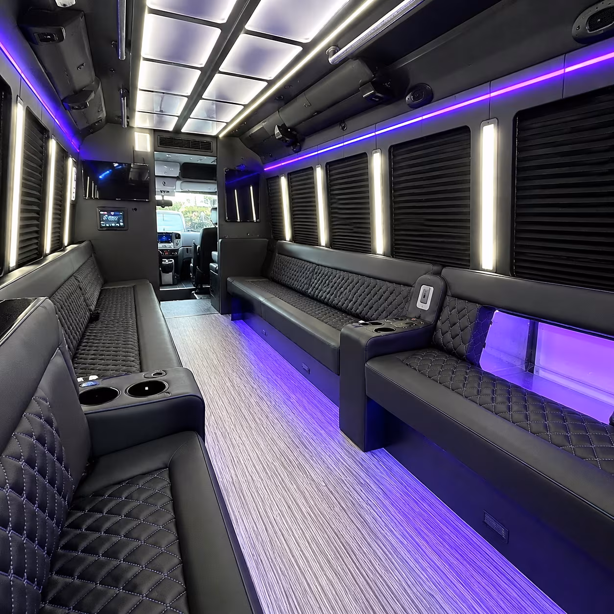 toledo party bus rental interior